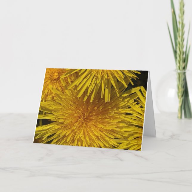 Tarjeta Personalizable de flores amarillas  (Anverso)