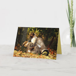 Tarjeta personalizable de gatito siamés lindo