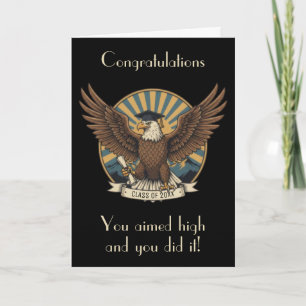 Tarjeta personalizable de graduación de águila