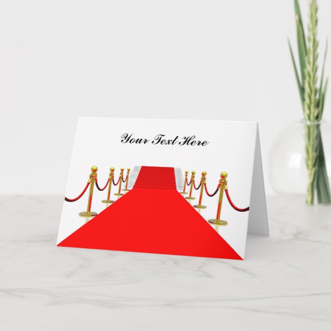 Tarjeta Personalizable de la alfombra roja (Anverso)