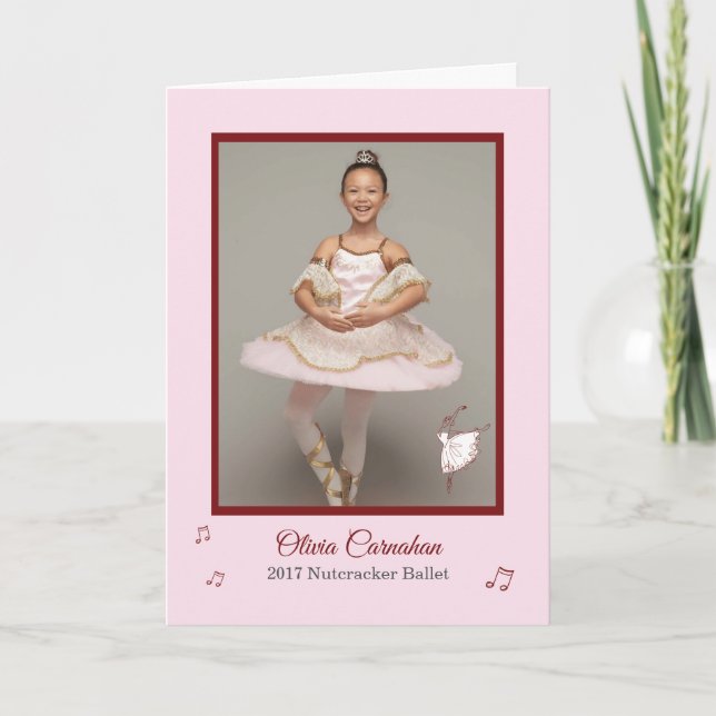 Tarjeta Personalizable de rendimiento de ballet Foto event (Anverso)