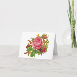 Tarjeta Personalizable de rosas rosas rosas notecard