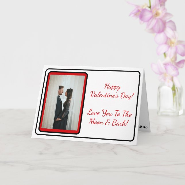 Tarjeta personalizable de San Valentín con foto y  (Orquídea)