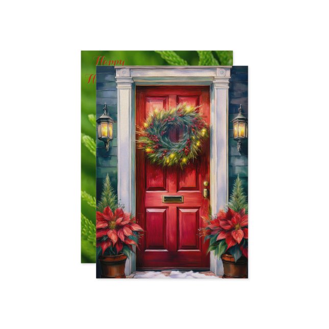 Tarjeta personalizable de vacaciones de invierno a (Anverso/Reverso In Situ)