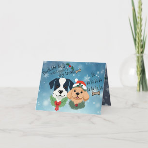 Tarjeta personalizable "Deck the halls with Dog Retas"