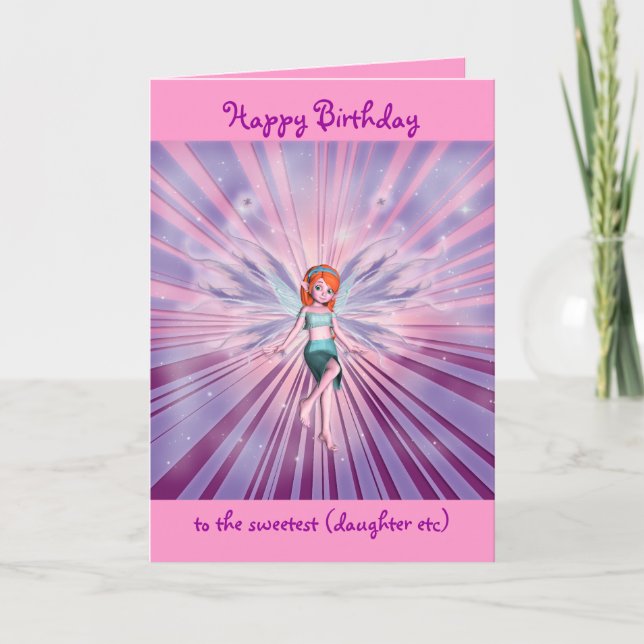 Tarjeta Personalizable del feliz cumpleaños de la nieta (Anverso)