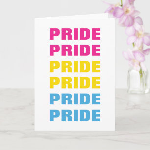 Tarjeta PERSONALIZABLE del Orgullo LGBTQ Pansexual - Texto