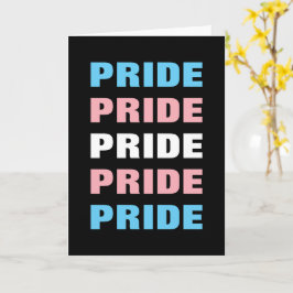 Tarjeta PERSONALIZABLE del orgullo transgénero LGBTQ repit