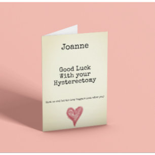 Tarjeta personalizable divertida de histerectomía