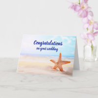 Personalizable felicitaciones boda starfish