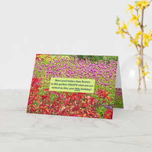Tarjeta personalizable Feliz 90 cumpleaños/floral
