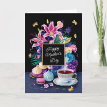 Personalizable feliz Día de la Madre Flores y Dulc