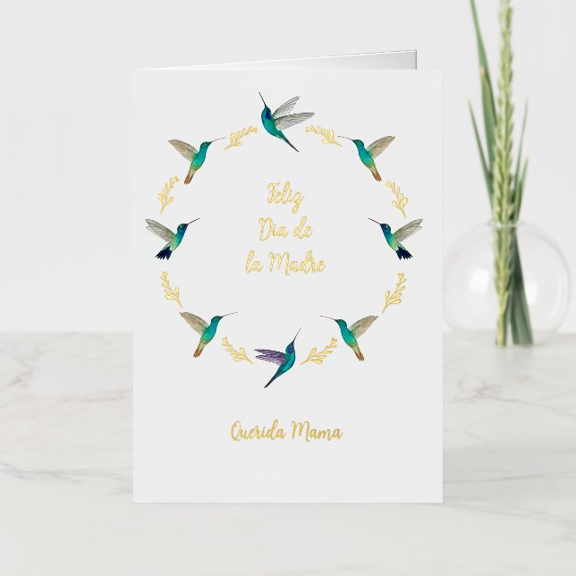 Tarjeta personalizable Feliz Dia De Las Madres (Anverso)