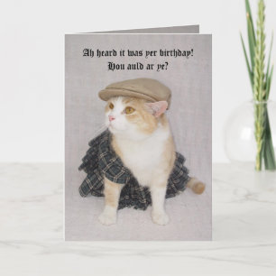 Tarjeta Personalizable Funny Scottish Fold Scottish Birday
