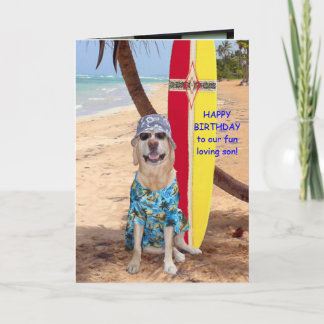 Tarjeta Personalizable Funny Son Cumpleaños