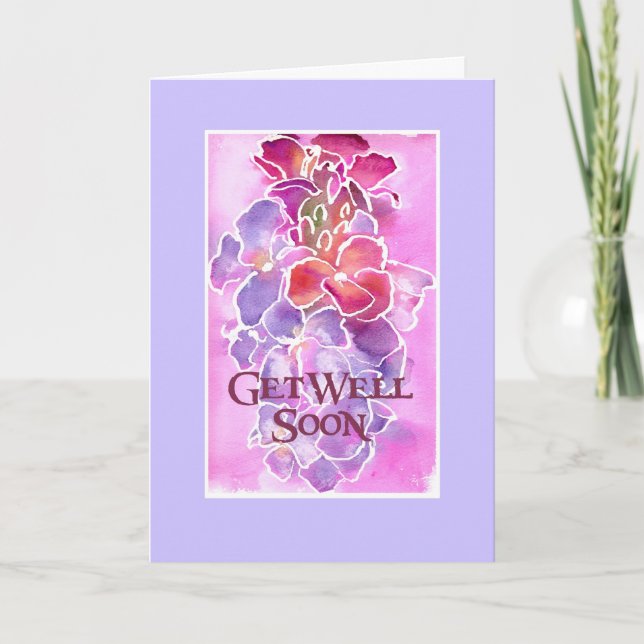 Tarjeta Personalizable Get Well Card - Flores (Anverso)