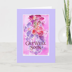 Tarjeta Personalizable Get Well Card - Flores