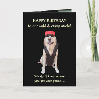 Tarjeta Personalizable Gracioso Perros Rebel Male Cumpleañ