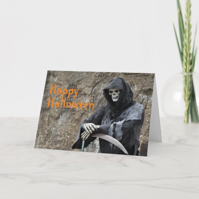 Tarjeta Personalizable Halloween Grim Reaper (Anverso)