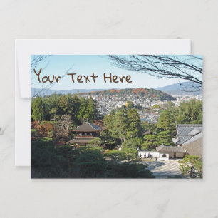 Tarjeta personalizable Kyoto y templo Ginkaku-ji, 