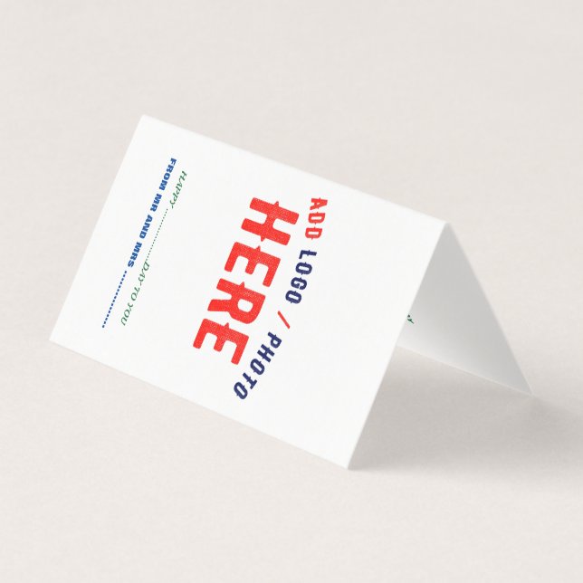 TARJETA PERSONALIZABLE MODERNO ESTILO BLANCO VERIFICADO MA (Anverso)