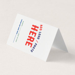 TARJETA PERSONALIZABLE MODERNO ESTILO BLANCO VERIFICADO MA