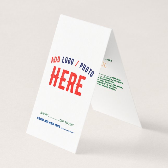 TARJETA PERSONALIZABLE MODERNO ESTILO BLANCO VERIFICADO MA (Anverso)