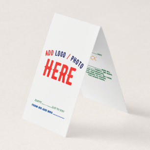 TARJETA PERSONALIZABLE MODERNO ESTILO BLANCO VERIFICADO MA