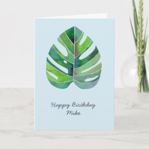 Tarjeta personalizable Monstera Tropical