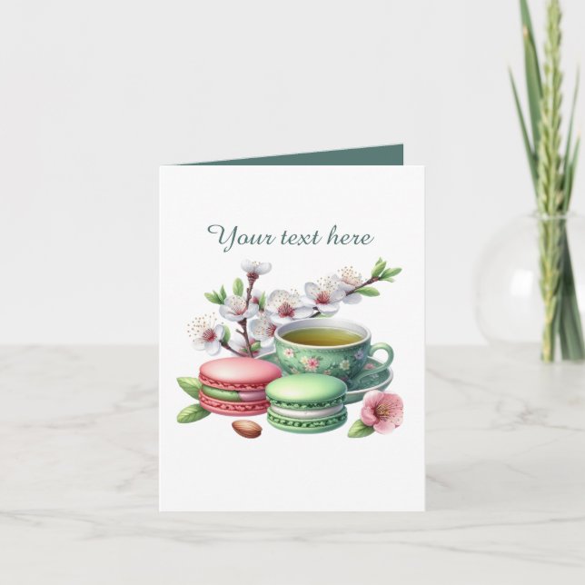 Tarjeta Personalizable para los amantes del té dulce (Anverso)