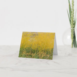 Tarjeta Personalizable/Pensamiento De Usted/amarillo,