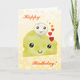 Tarjeta Personalizable: Queso y salmuera de Kawaii