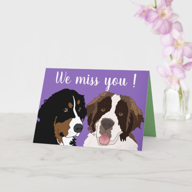 Tarjeta Personalizable San Bernardo y Perro de Montaña de  (Orquídea)