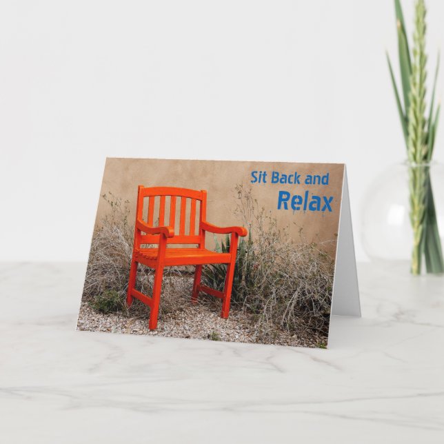 Tarjeta personalizable "Sit Back and Relax" (Anverso)