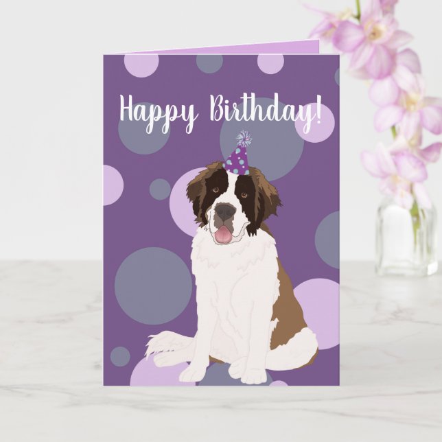 Tarjeta Personalizable St Bernard (Orquídea)