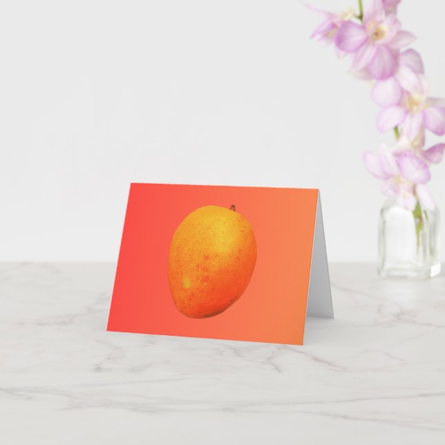 Tarjeta Personalizable Tropical de Mango (Orquídea)