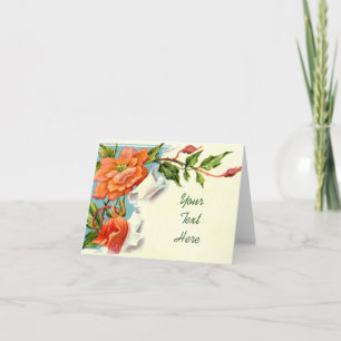 Tarjeta Personalizable Viejas Florales 2 - Añadir tu texto