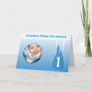 Tarjeta Personalización de Birthday Boy Winter Onederland
