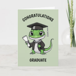 Tarjeta Personalización de la graduación de Lizard Gecko