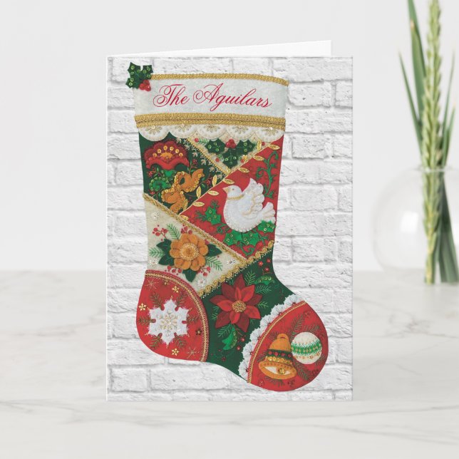 Tarjeta Personalización de Navidades de nombres que se par (Anverso)