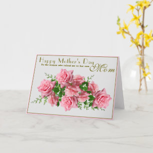 Tarjeta Personalización de rosas rosas rosadas Feliz Día d