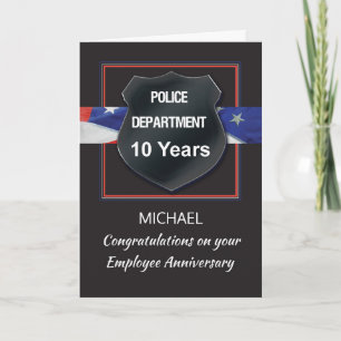 Tarjeta Personalización del aniversario de los empleados d