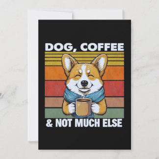 Tarjeta Personalización opcional de Dog & Coffee Lover