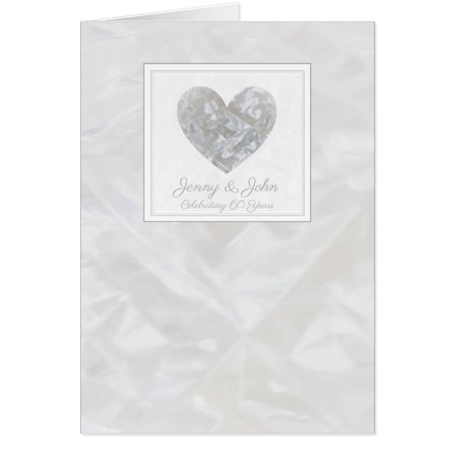 tarjeta personalizada 60th Diamond Boda Aniversari (Frente)