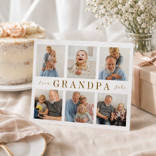 Tarjeta Personalizada Abuelo Fotos 