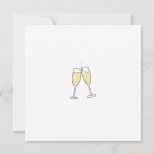 Tarjeta personalizada, Copas de champán Cheers