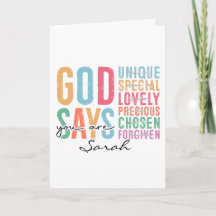 Tarjeta personalizada cristiana | Versículo de la