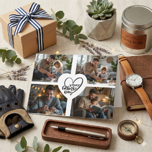 Tarjeta personalizada de 4 fotos para el Día del P