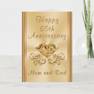 Tarjeta Personalizada de 50 Aniversario para Padre