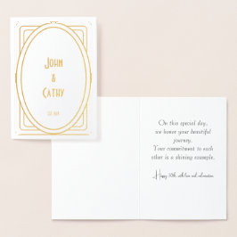 Tarjeta personalizada de 50 años de oro